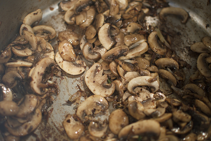 brown the mushrooms