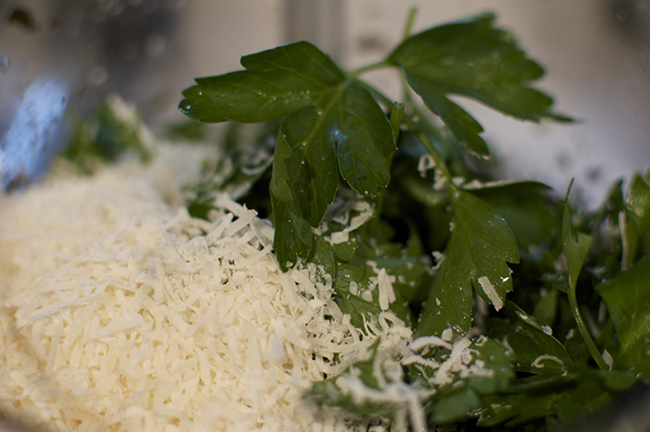 pesto add parm and parsley