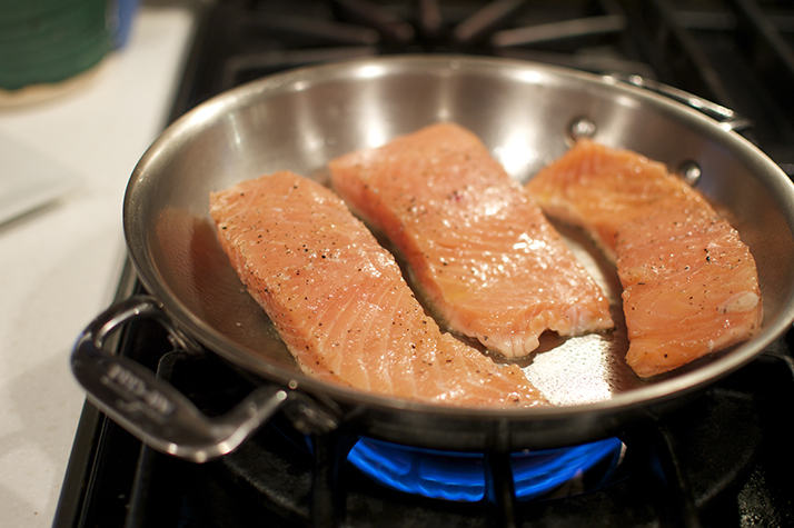 salmon sear