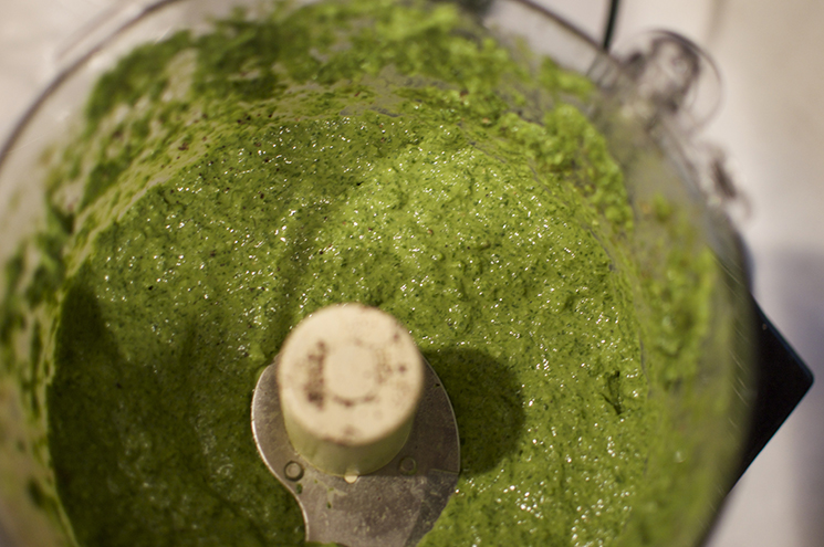 pea vine pesto