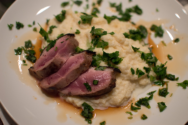 duck breast with honey lavender gastrique